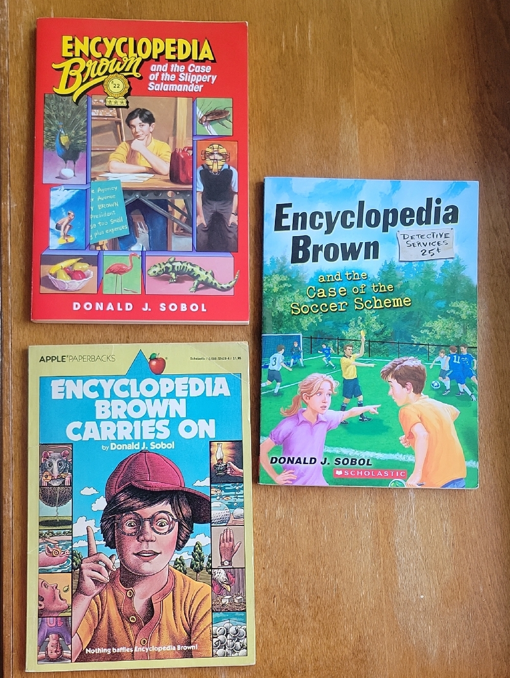 Encyclopedia Brown Paperback Book Lot Of 3
